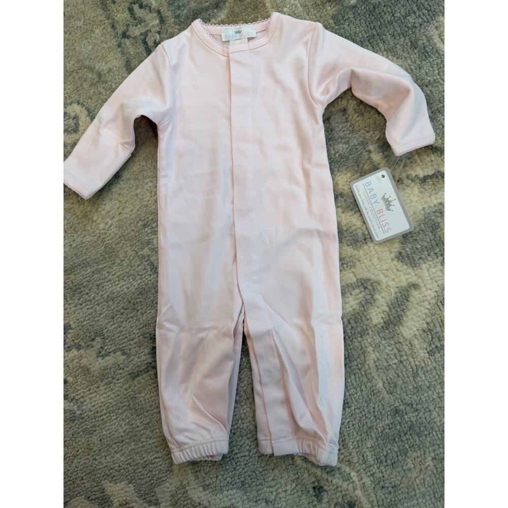 Baby Bliss Light Pink Pima Cotton Play Suit Preemie NWT